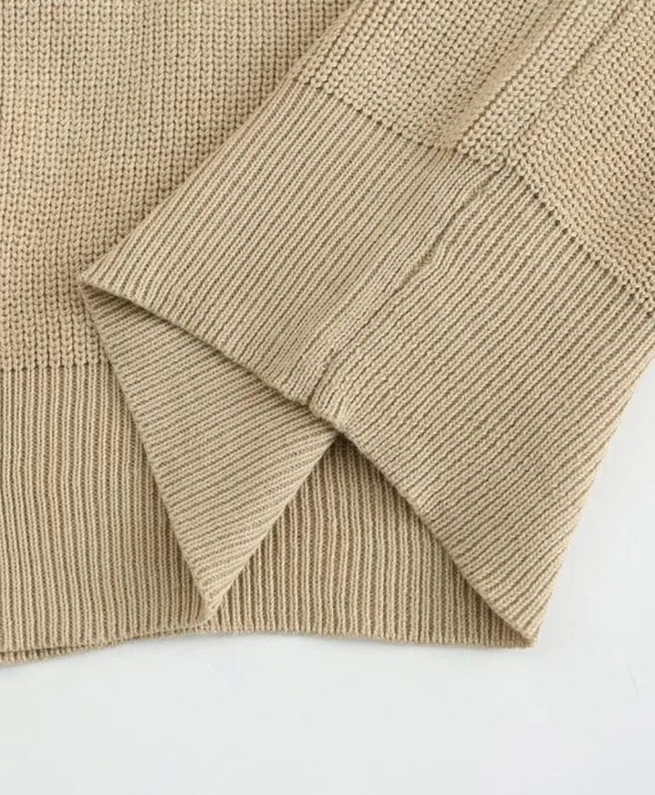 Essential Sweater with Zipped Polo - Palm Beach Boutique