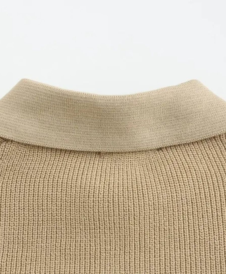 Essential Sweater with Zipped Polo - Palm Beach Boutique