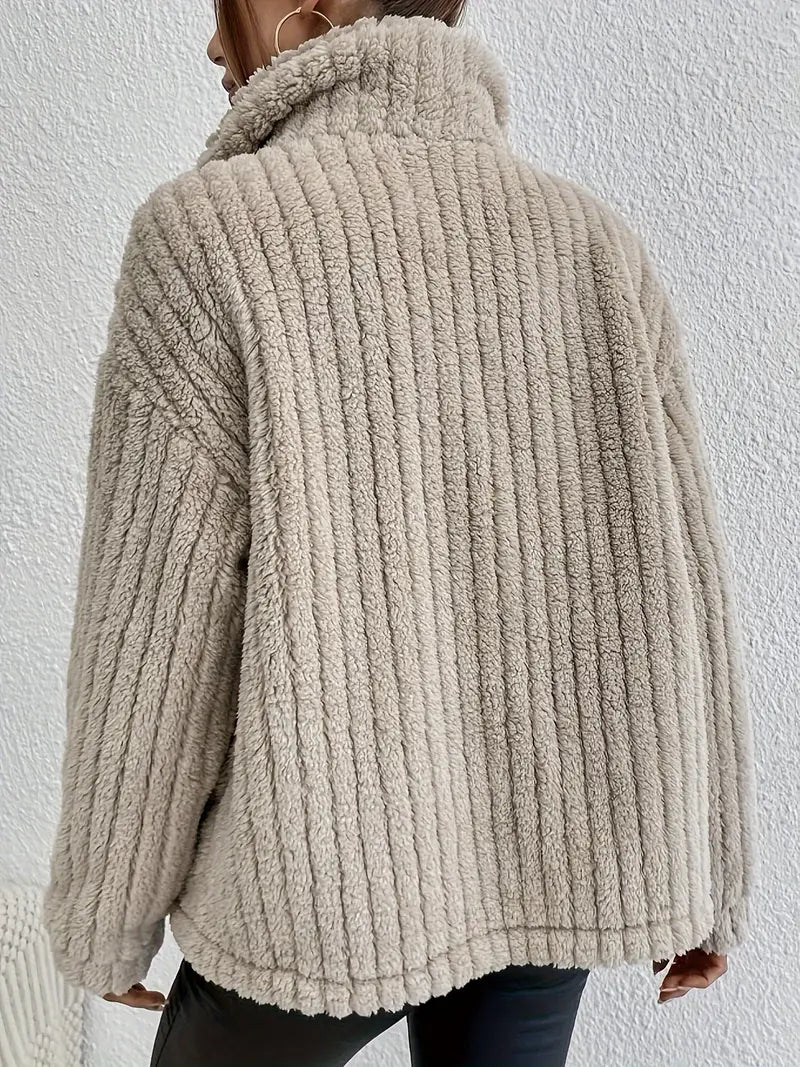 NOVA | Double-Sided Velvet Button Cardigan