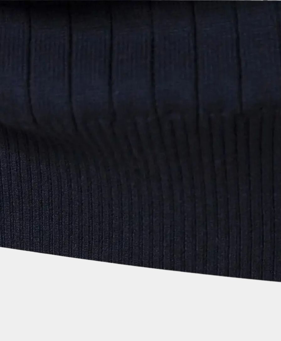 Cotton Pullover with Vertical Stripes and Half-Zip - Palm Beach Boutique