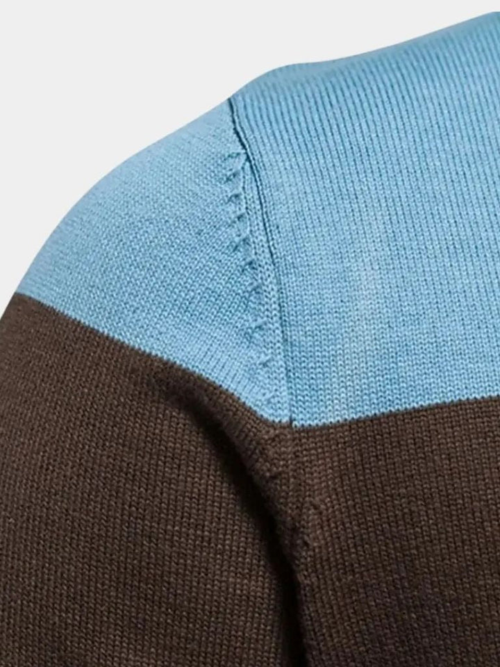 Zipped Cardigan with High Collar - Palm Beach Boutique