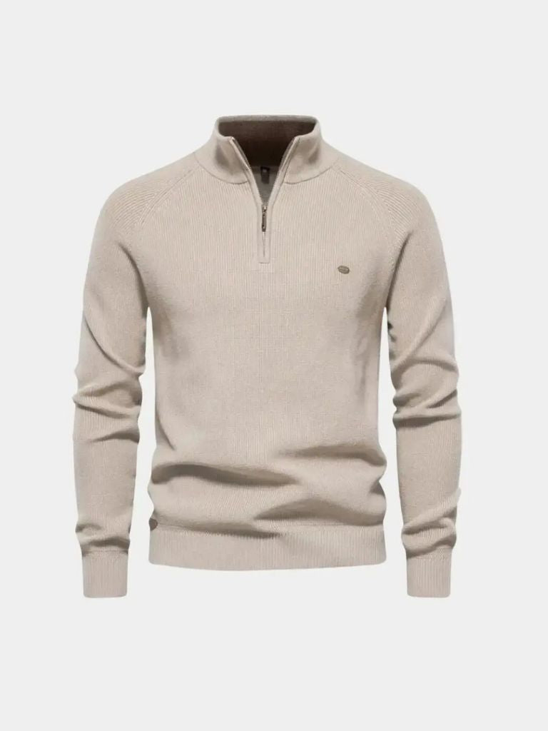 Elegant Zip-Up Sweater - Palm Beach Boutique