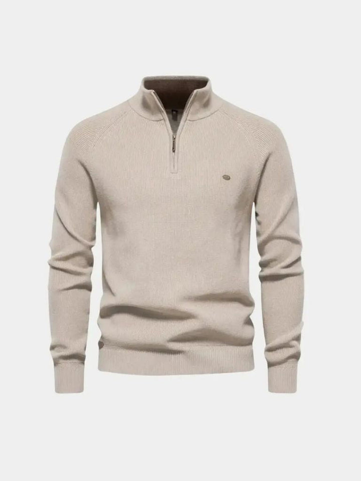 Elegant Zip-Up Sweater - Palm Beach Boutique