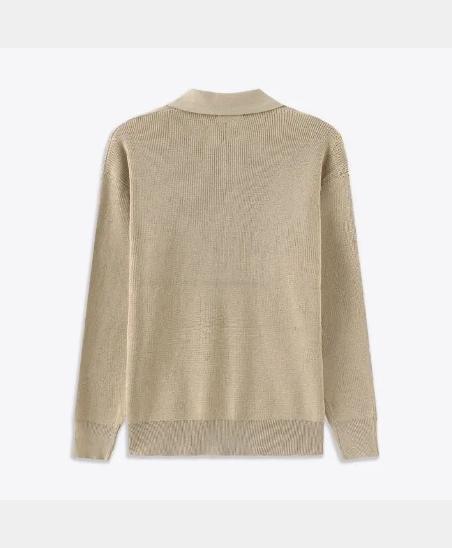 Essential Sweater with Zipped Polo - Palm Beach Boutique