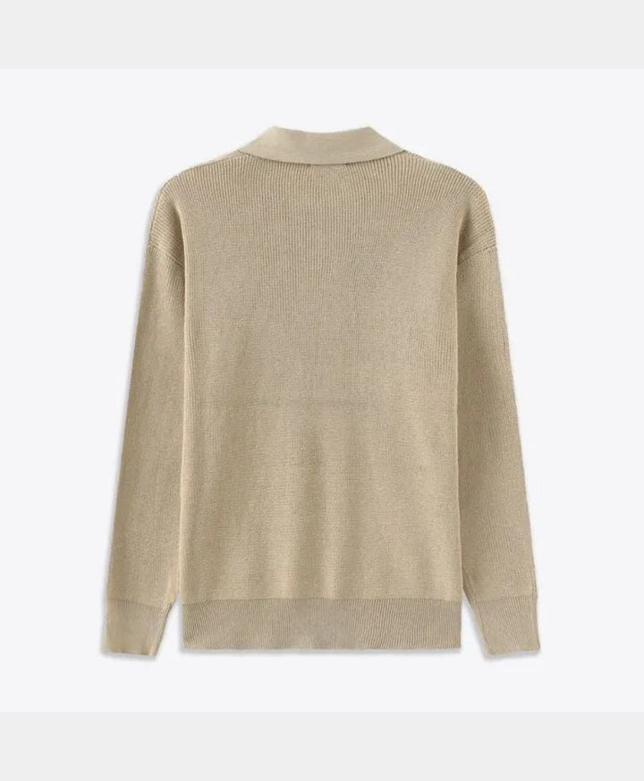 Essential Sweater with Zipped Polo - Palm Beach Boutique