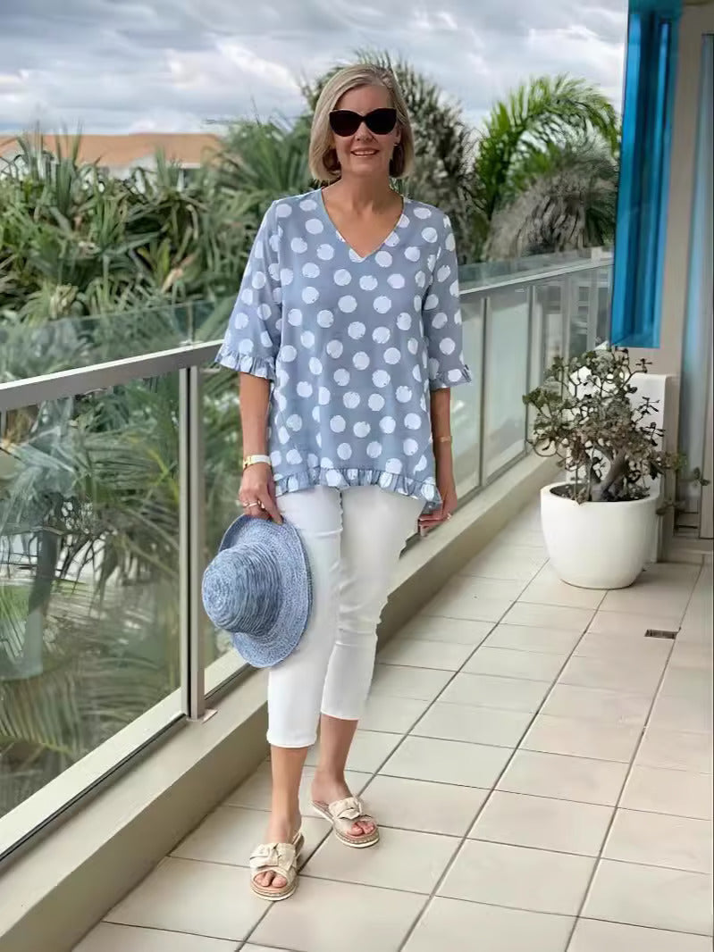 Weena™  Elegant V-Neck Blouse