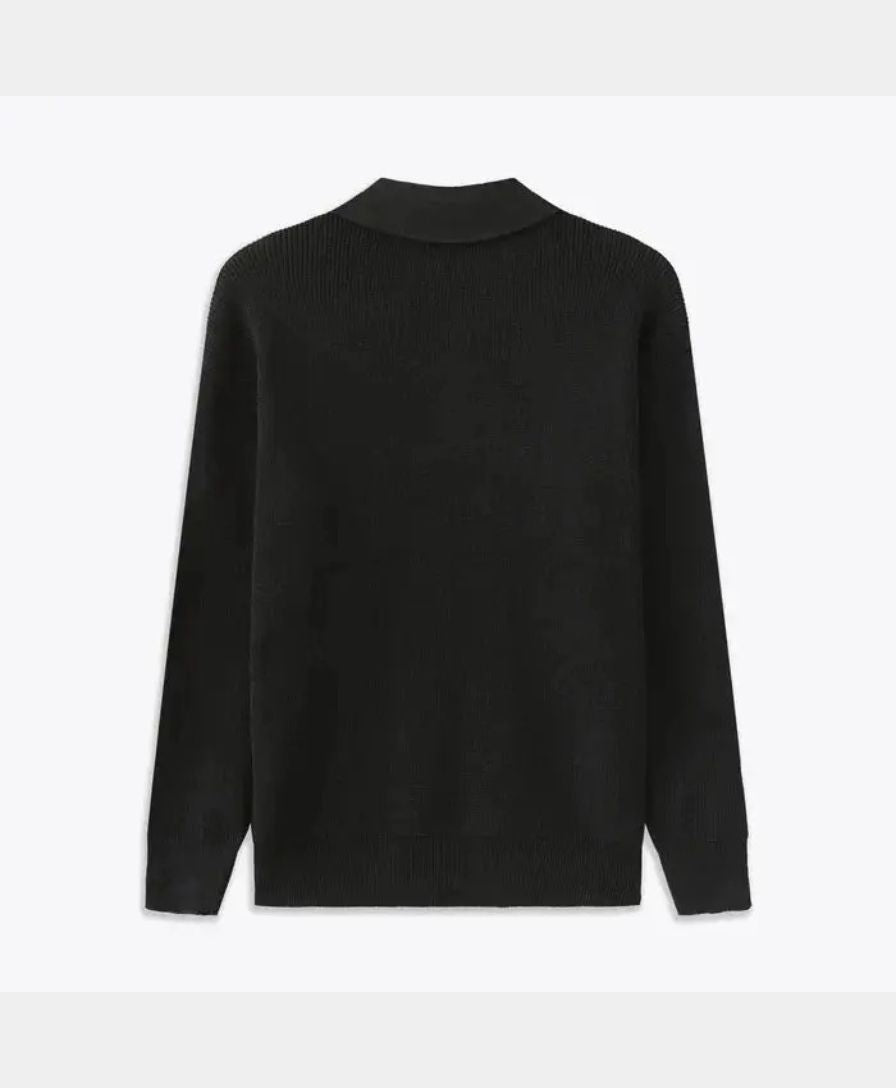 Essential Sweater with Zipped Polo - Palm Beach Boutique