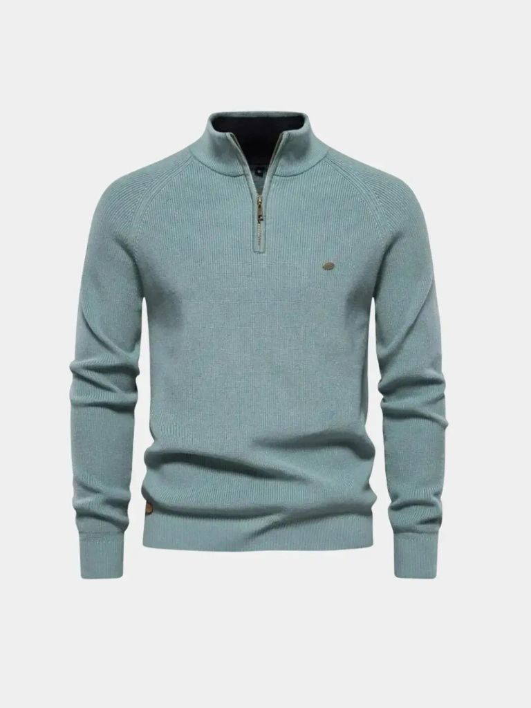 Elegant Zip-Up Sweater - Palm Beach Boutique