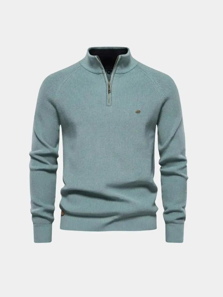 Elegant Zip-Up Sweater - Palm Beach Boutique