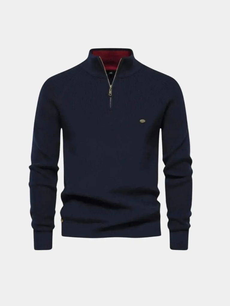 Elegant Zip-Up Sweater - Palm Beach Boutique