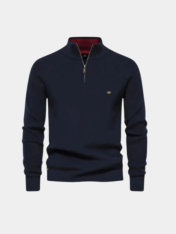 Elegant Zip-Up Sweater - Palm Beach Boutique