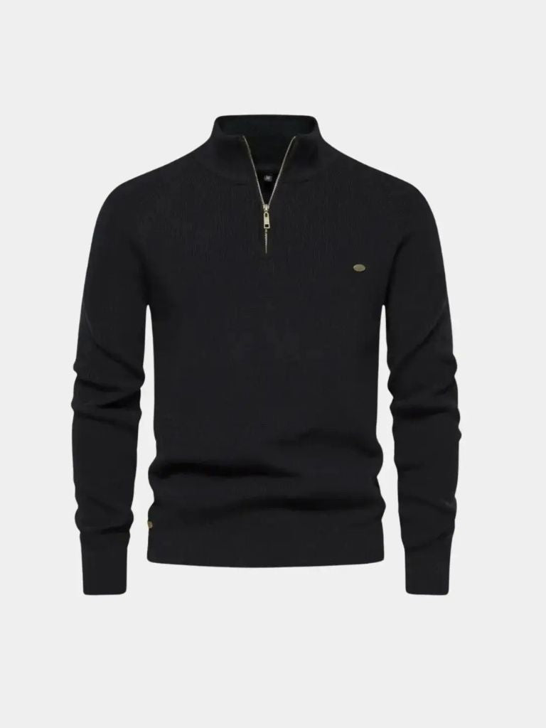 Elegant Zip-Up Sweater - Palm Beach Boutique