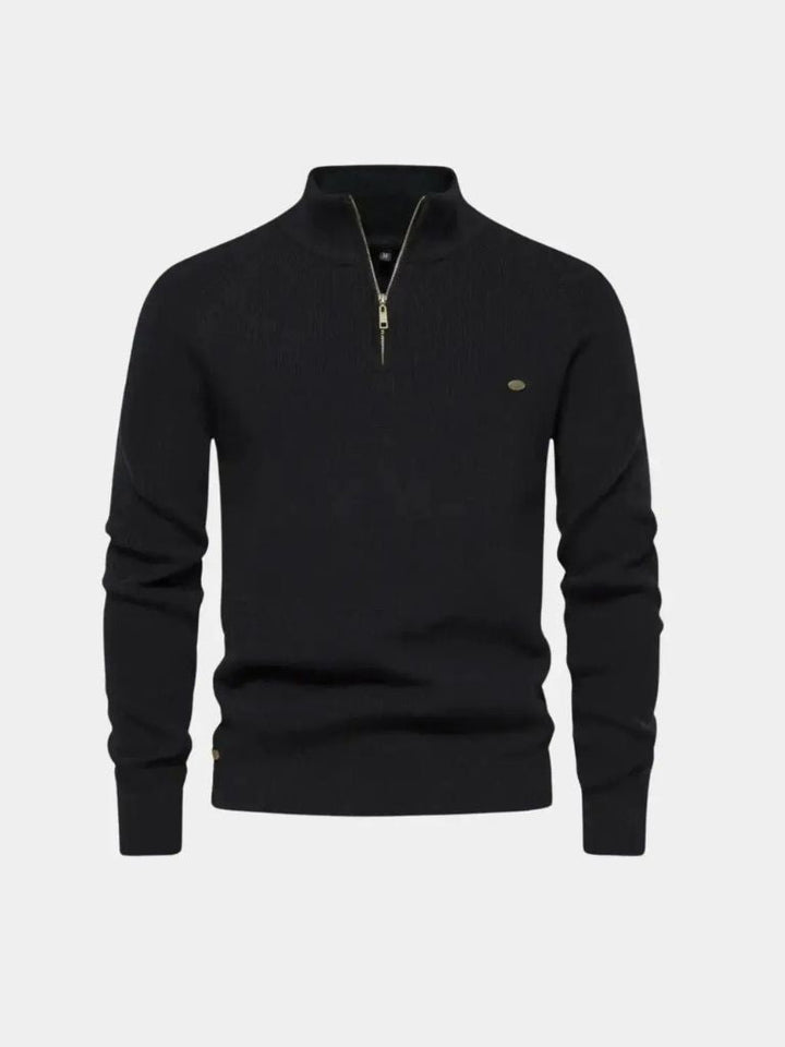 Elegant Zip-Up Sweater - Palm Beach Boutique
