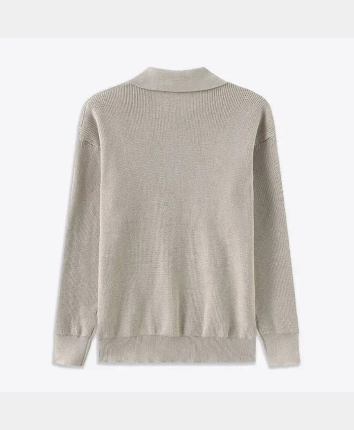Essential Sweater with Zipped Polo - Palm Beach Boutique