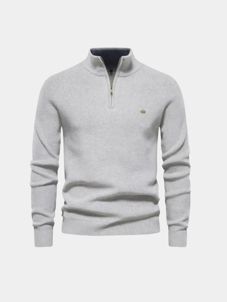 Elegant Zip-Up Sweater - Palm Beach Boutique