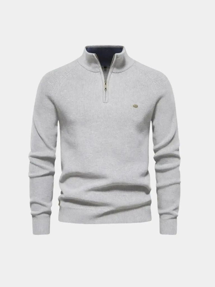 Elegant Zip-Up Sweater - Palm Beach Boutique