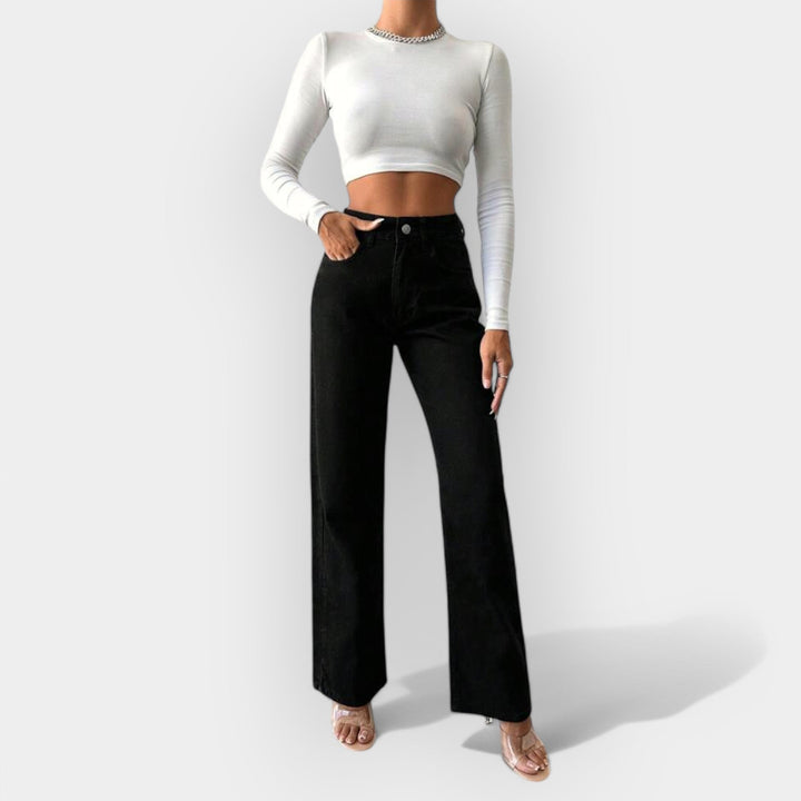 Wide Leg High Waisted Jeans