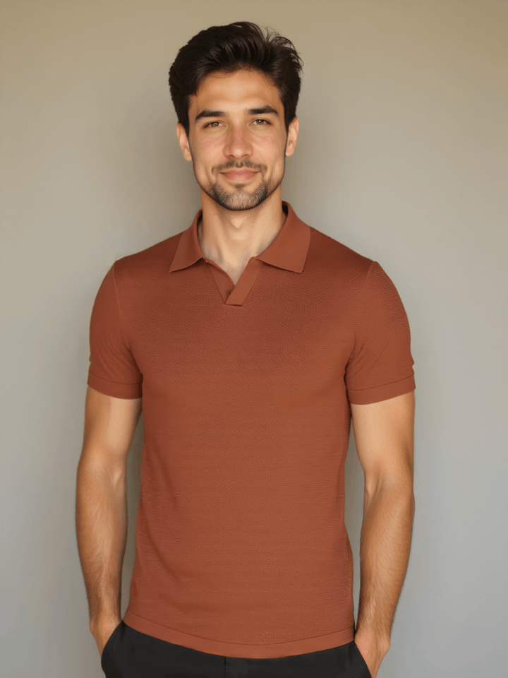 Short Sleeve Polo Without Buttons Daily - Palm Beach Boutique