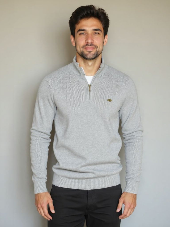 Elegant Zip-Up Sweater - Palm Beach Boutique