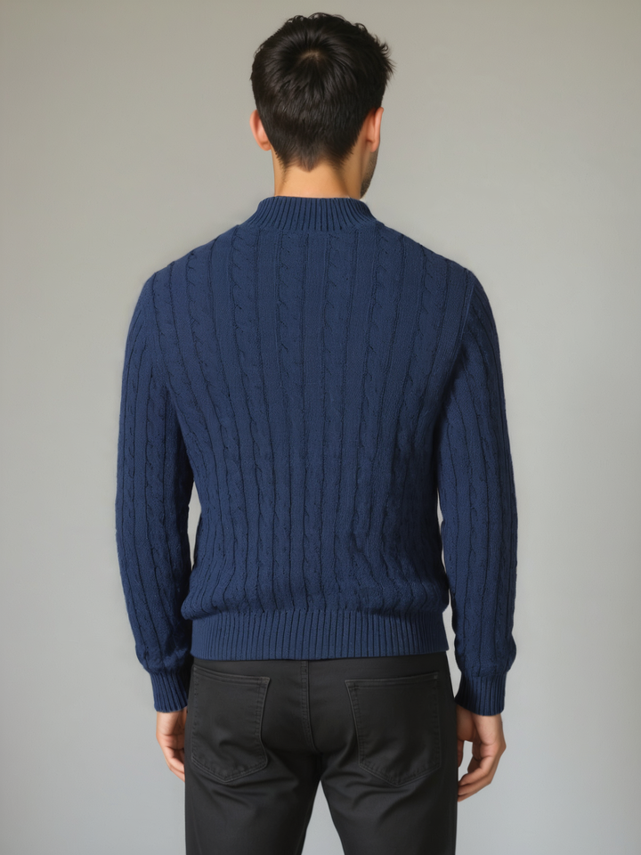 Essential Zip Collar Sweater - Palm Beach Boutique