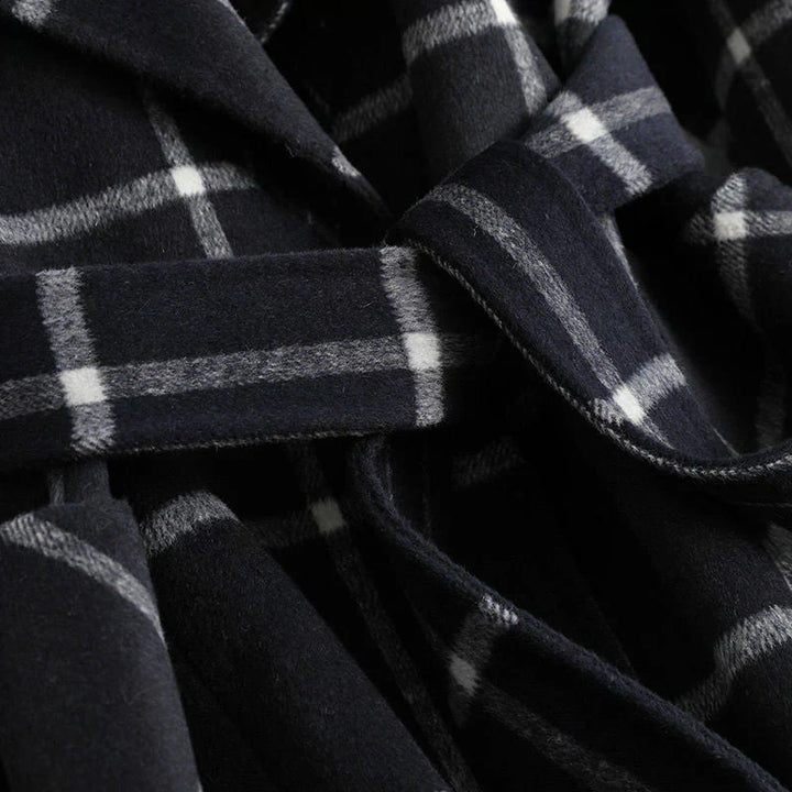 ADRIANA | CHECKERED WINTER TRENCH COAT