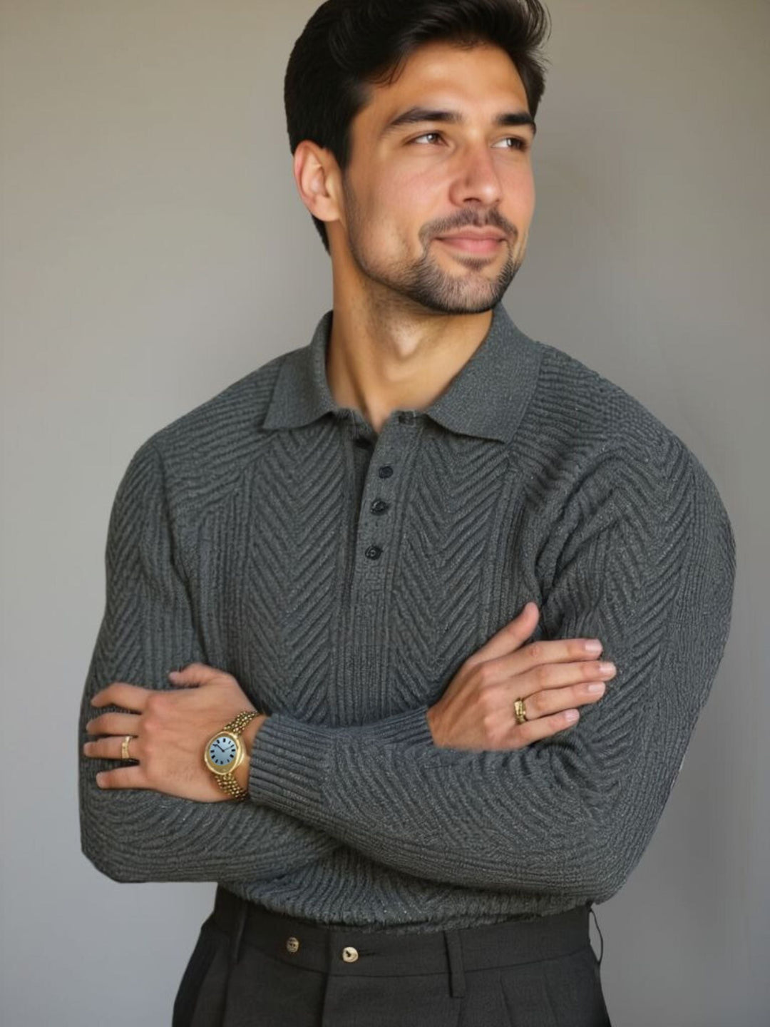 Long Sleeve Polo Sweater - Palm Beach Boutique