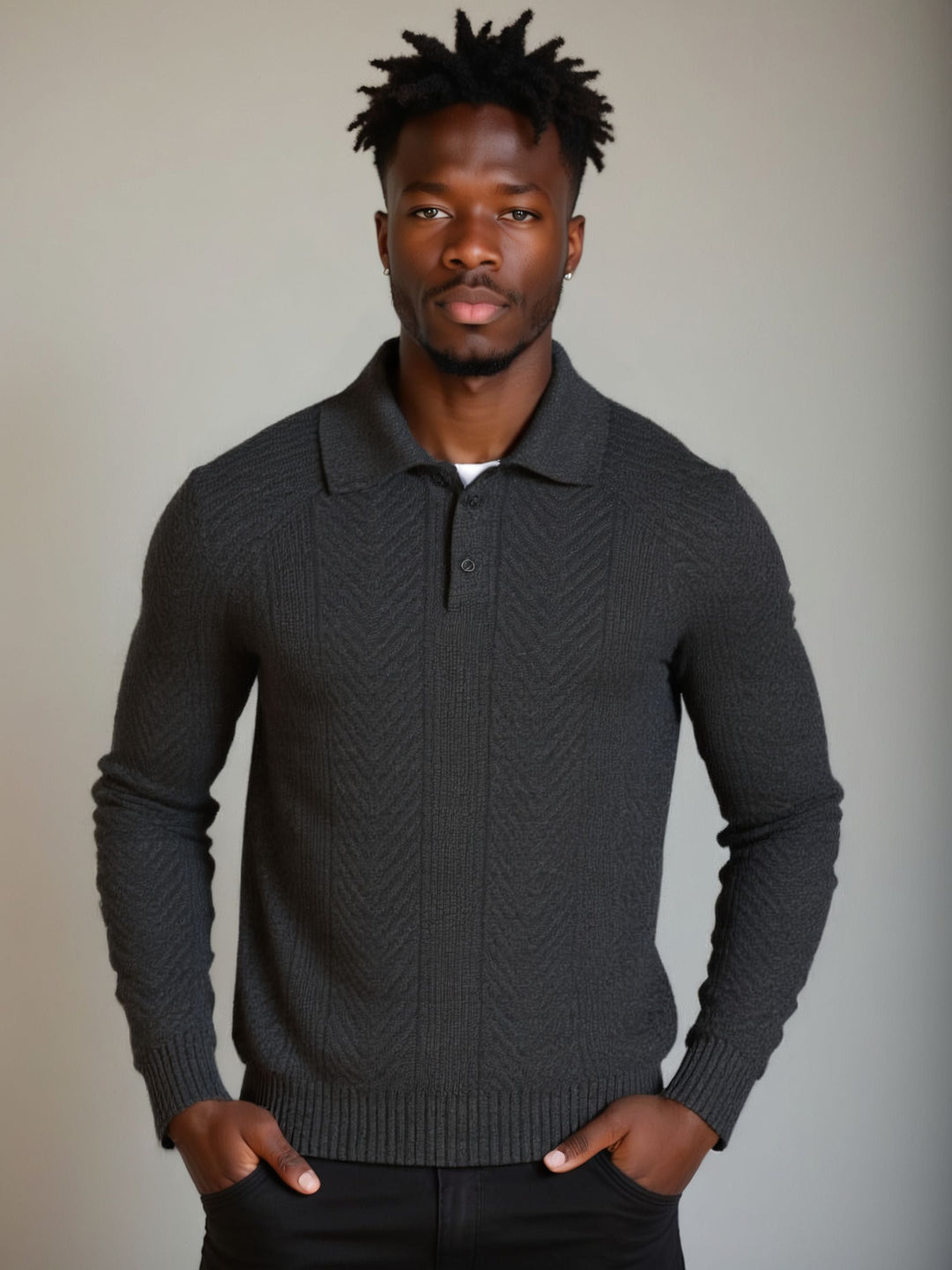 Long Sleeve Polo Sweater - Palm Beach Boutique