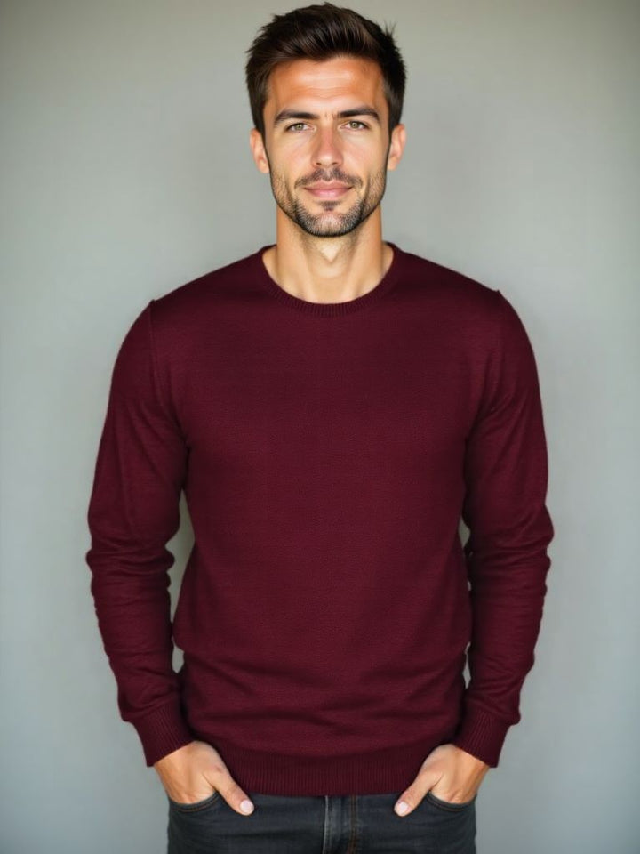 Round Neck Sweater - Palm Beach Boutique