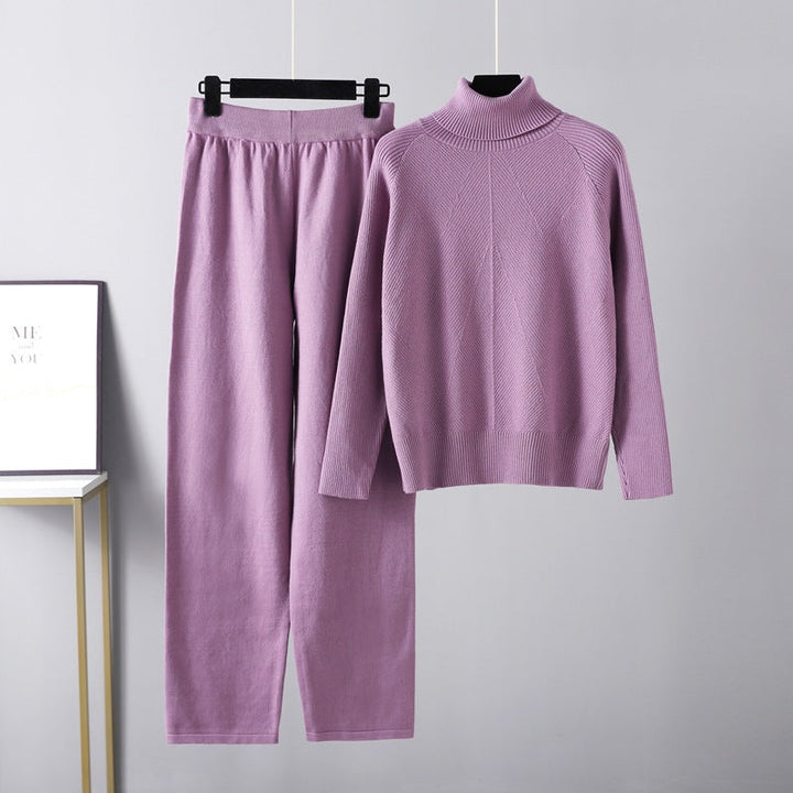 Michelle | Complete Two-Piece Cable Knit Lounge Set