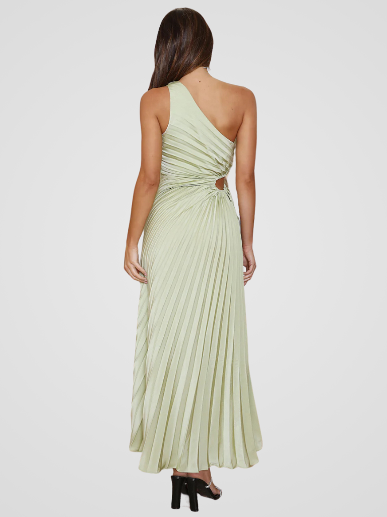 One Shoulder Pleated Dress Aurora