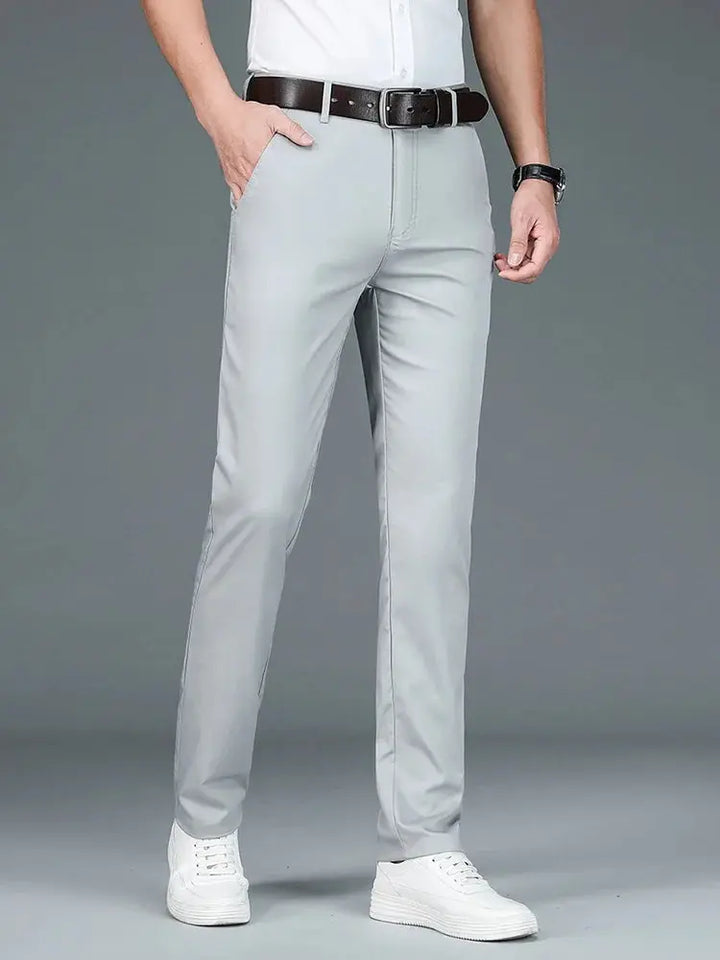 Minimalist Straight Leg Bamboo Fibre Trousers