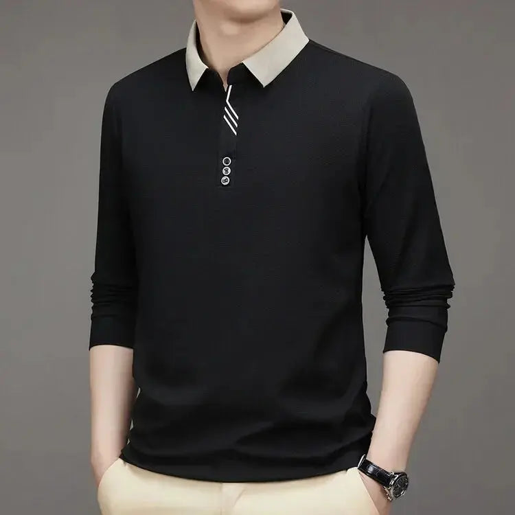Elegant Long Sleeve Polo - Palm Beach Boutique