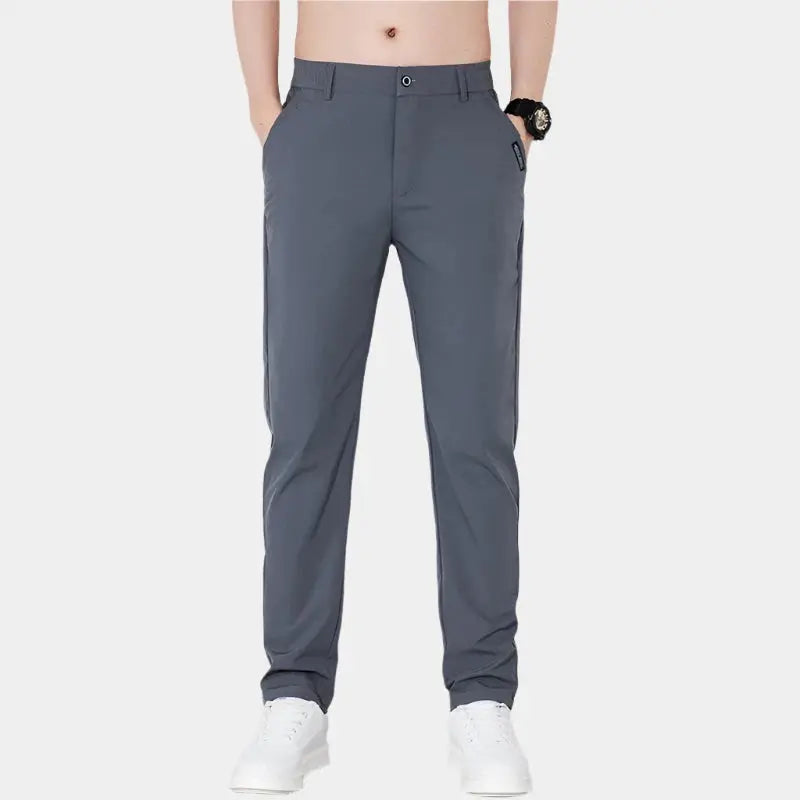 Elastic Waist Basic Trousers