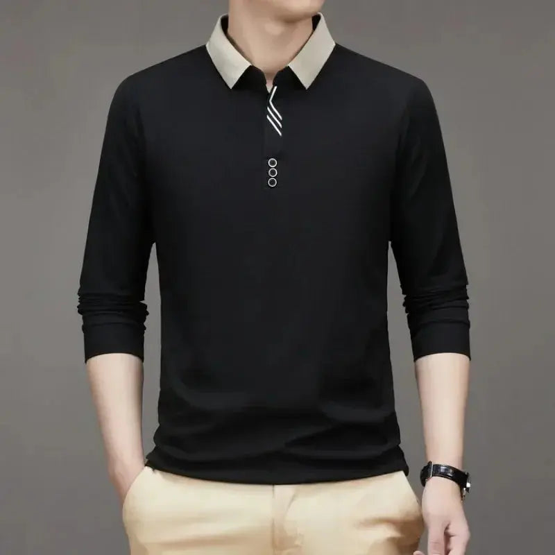 Elegant Long Sleeve Polo - Palm Beach Boutique