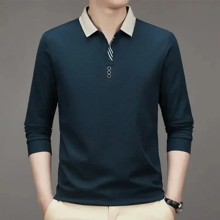 Elegant Long Sleeve Polo - Palm Beach Boutique
