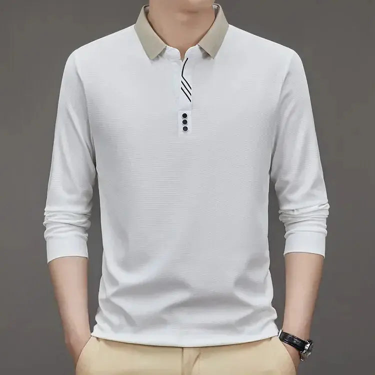 Elegant Long Sleeve Polo - Palm Beach Boutique