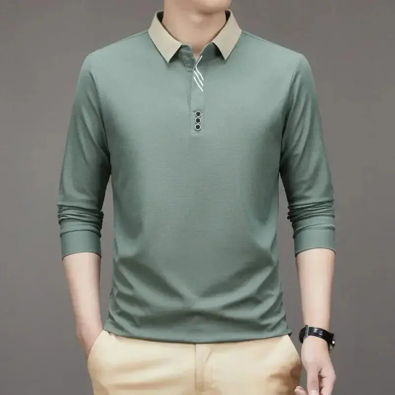 Elegant Long Sleeve Polo - Palm Beach Boutique
