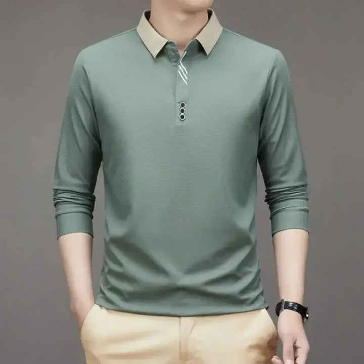 Elegant Long Sleeve Polo - Palm Beach Boutique