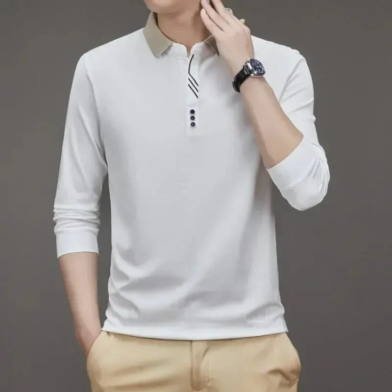 Elegant Long Sleeve Polo - Palm Beach Boutique