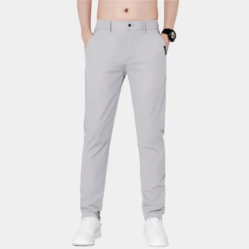 Elastic Waist Basic Trousers