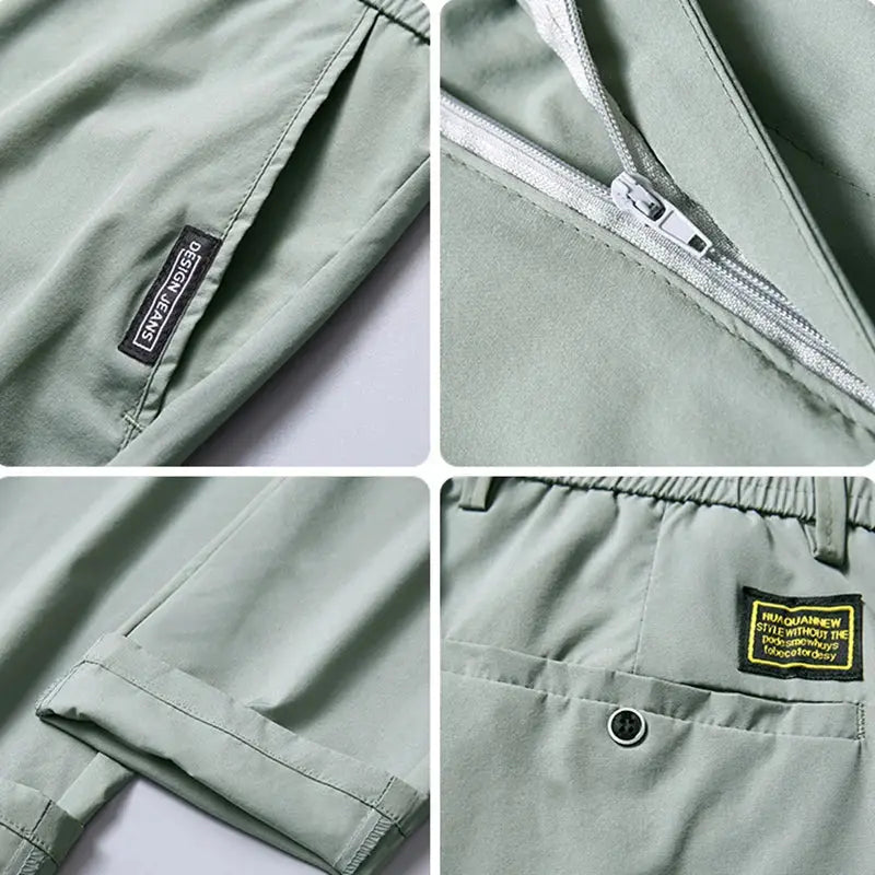 Elastic Waist Basic Trousers