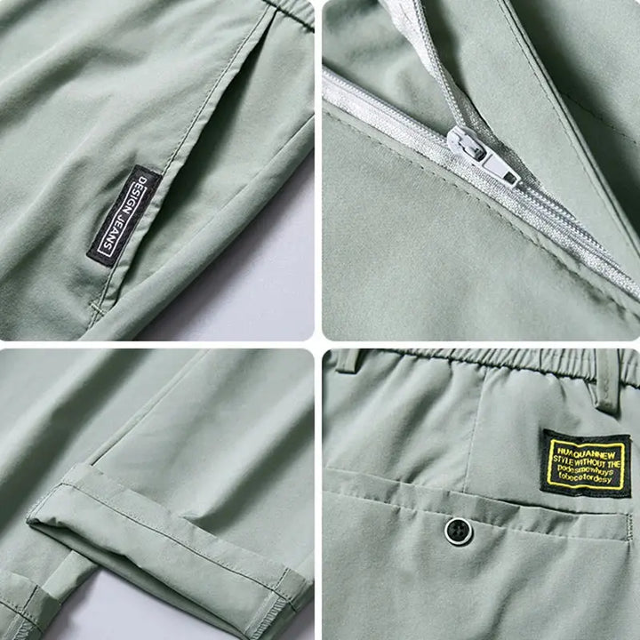 Elastic Waist Basic Trousers