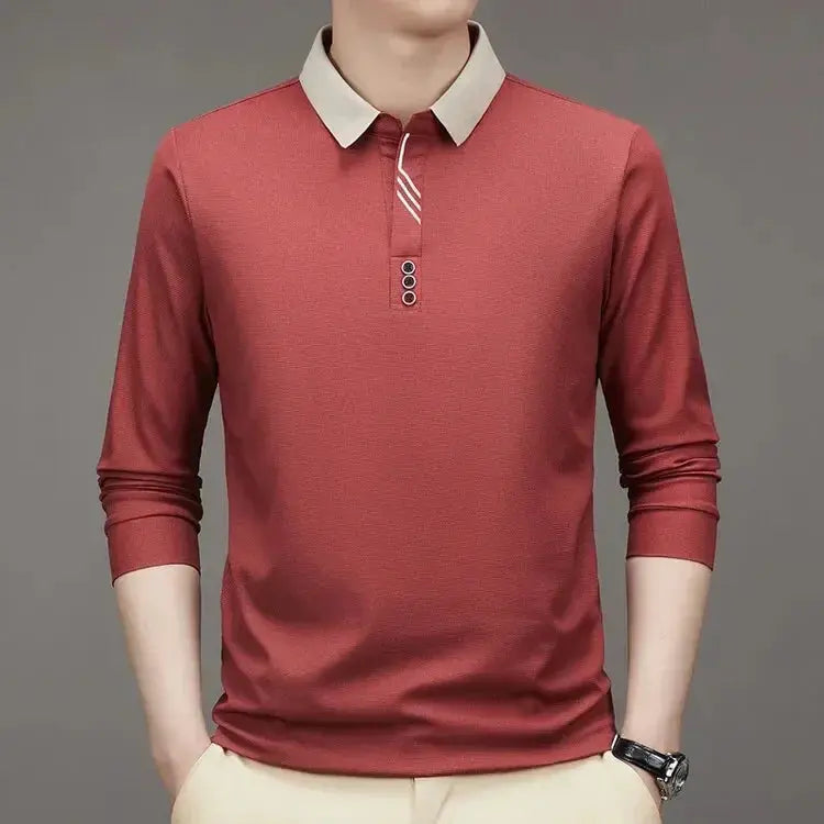 Elegant Long Sleeve Polo - Palm Beach Boutique
