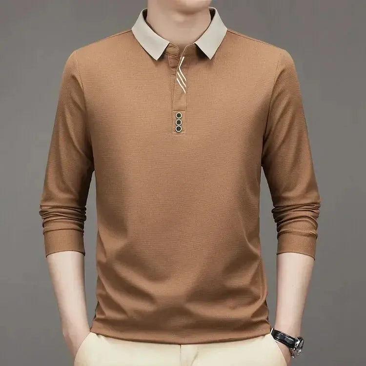 Elegant Long Sleeve Polo - Palm Beach Boutique