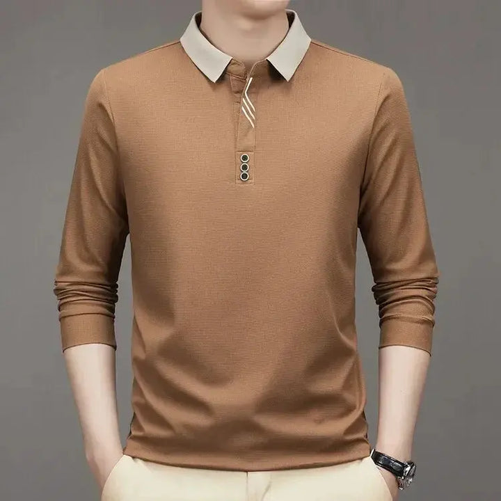 Elegant Long Sleeve Polo - Palm Beach Boutique