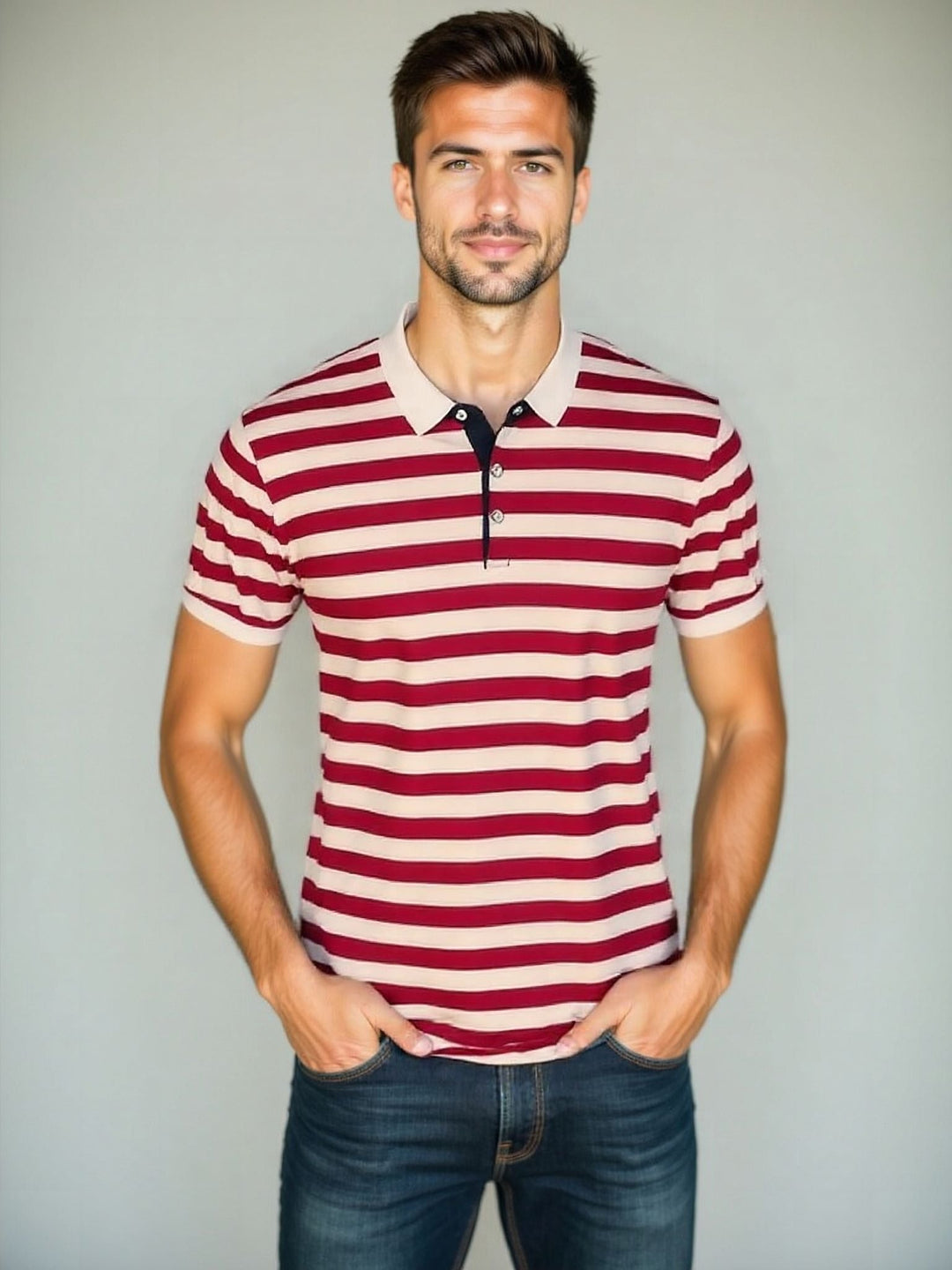 Striped Summer Polo - Palm Beach Boutique