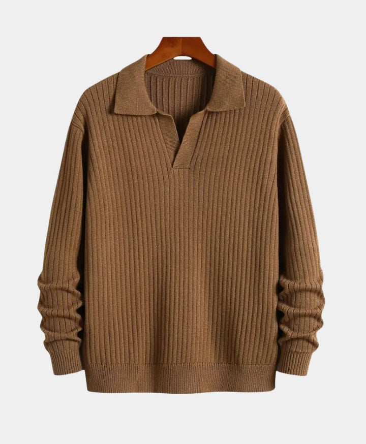 Polyester Sweater with V-Neck - Palm Beach Boutique