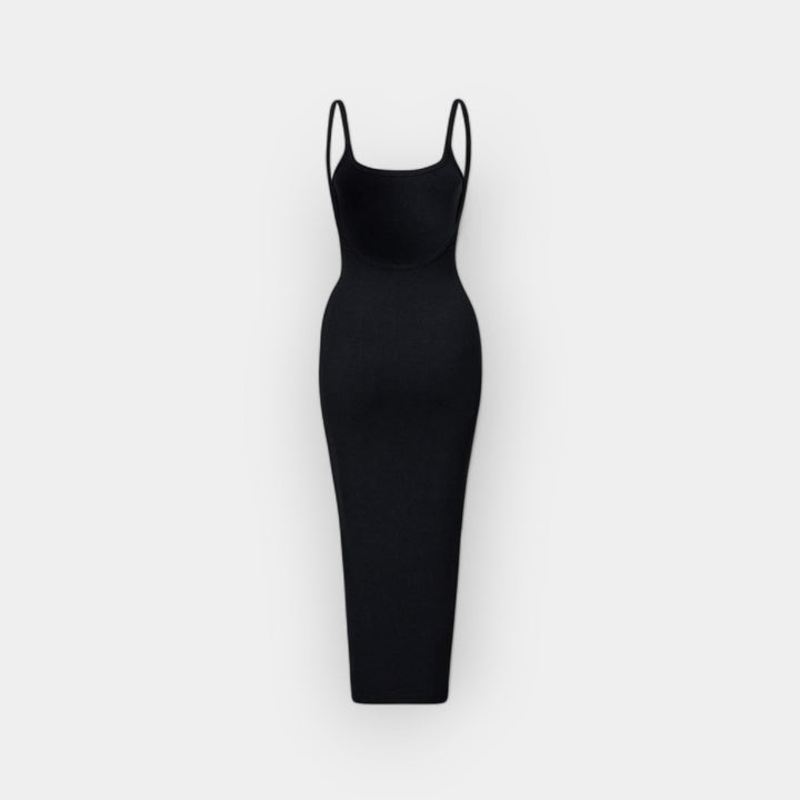 Midi Dress with Open Back