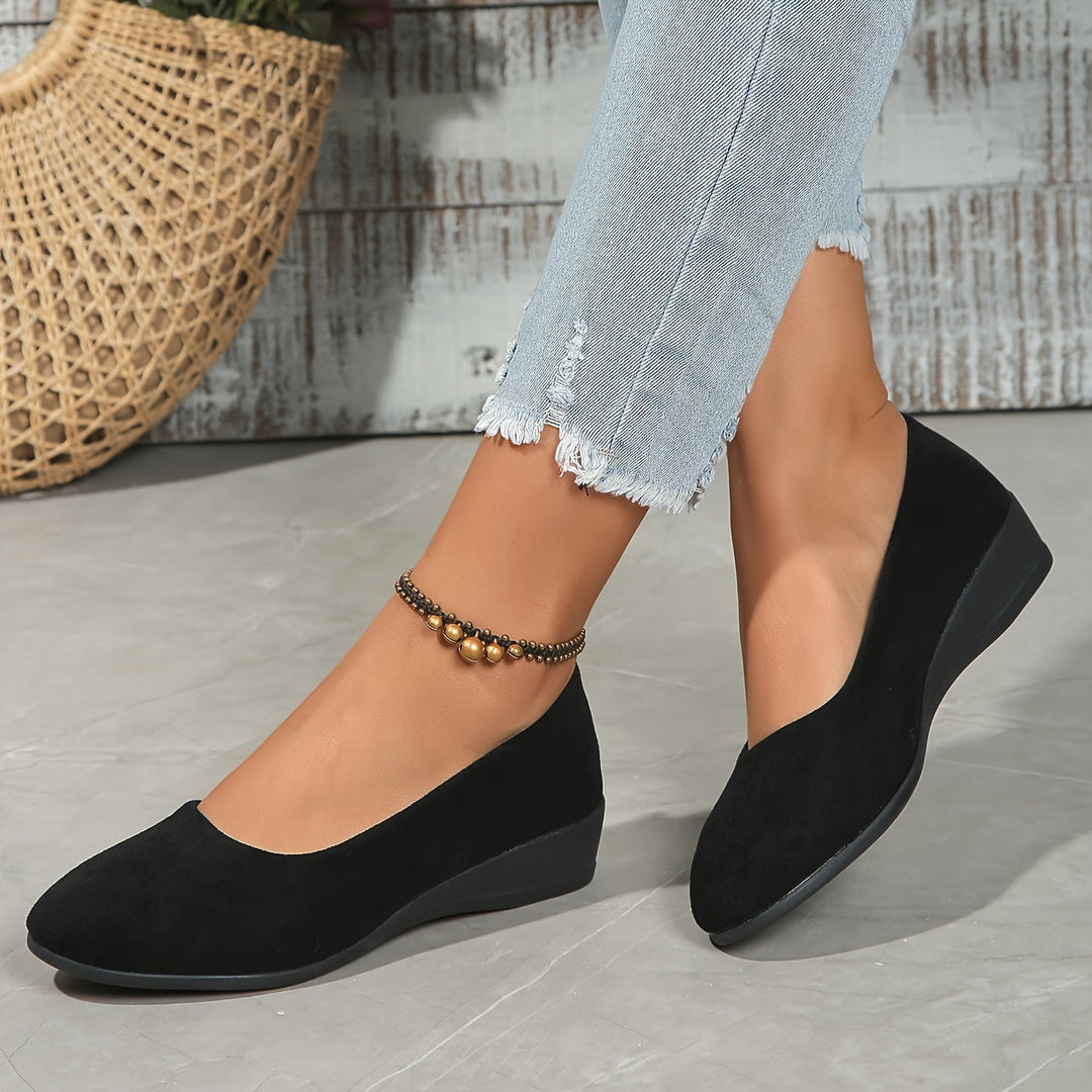 Éliane – Comfortable ballerinas with wedge heel