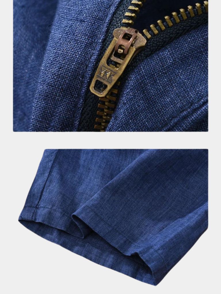Horizon Blue Linen Shorts - Palm Beach Boutique